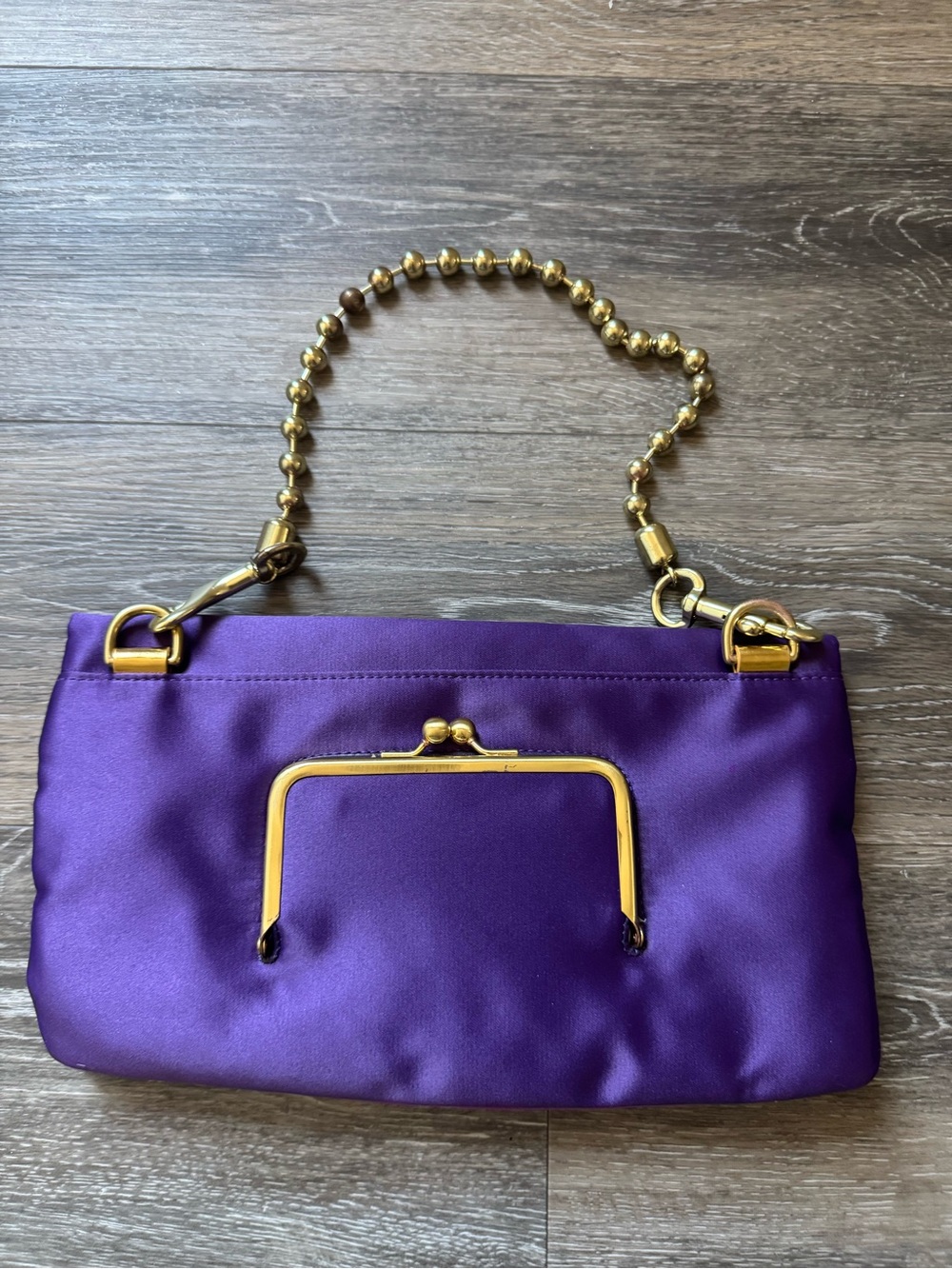 Coach Foldover Amanda Clutch with Convertible Chain Strap - Picture 8 of 11